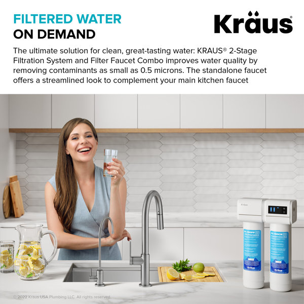 KRAUS Purita 2Stage UnderSink Filtration System With Single Handle